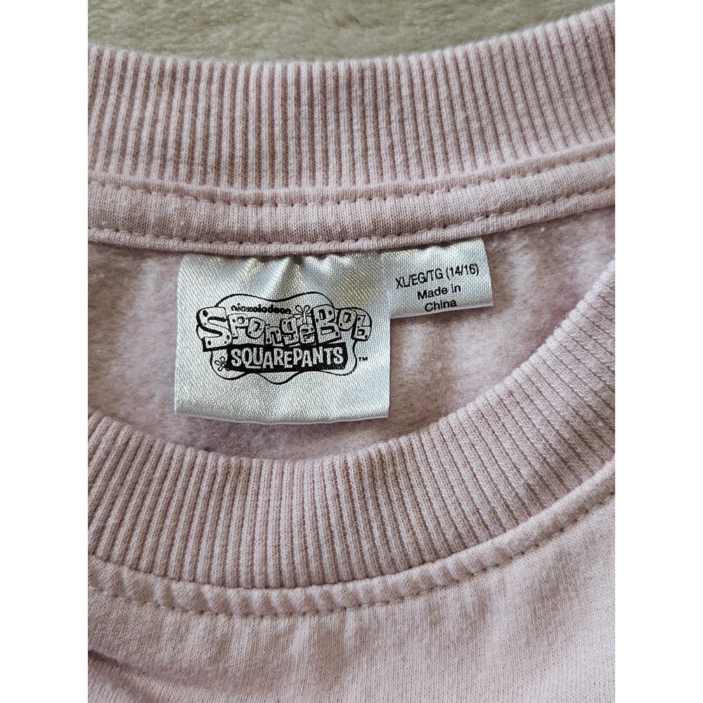 Girls Nickelodeon SpongeBob Sqaure Pants Pink Normal Is Boring Sweat Shirt M (8) - Picture 4 of 7